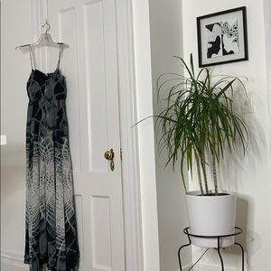 Black and white “spider web” Maxi dress